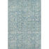 5' X 8' Blue And Ivory Oriental Washable Area Rug With UV Protection