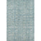 8' X 10' Blue And Ivory Oriental Washable Area Rug With UV Protection