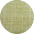 8' Sage And Mint Green Oriental Washable Round Rug With UV Protection