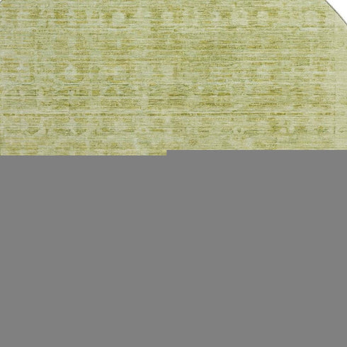 8' Sage And Mint Green Oriental Washable Round Rug With UV Protection