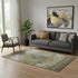 5' X 8' Brown Ivory And Gray Oriental Washable Area Rug With UV Protection