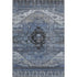 5' X 8' Blue Gray And Charcoal Oriental Washable Area Rug With UV Protection