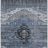 5' X 8' Blue Gray And Charcoal Oriental Washable Area Rug With UV Protection