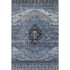 8' X 10' Blue Gray And Charcoal Oriental Washable Area Rug With UV Protection
