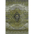 8' X 10' Olive Green Gray And Ivory Oriental Washable Area Rug With UV Protection
