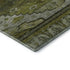 8' X 10' Olive Green Gray And Ivory Oriental Washable Area Rug With UV Protection