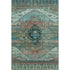 8' X 10' Teal Copper And Gold Oriental Washable Area Rug With UV Protection