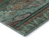 9' X 12' Teal Copper And Gold Oriental Washable Area Rug With UV Protection