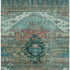 9' X 12' Teal Copper And Gold Oriental Washable Area Rug With UV Protection