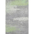 8' X 10' Artichoke Green Gray And Silver Abstract Washable Area Rug With UV Protection