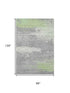 8' X 10' Artichoke Green Gray And Silver Abstract Washable Area Rug With UV Protection