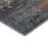 5' X 8' Blue Orange And Ivory Abstract Washable Area Rug With UV Protection