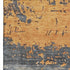 5' X 8' Blue Orange And Ivory Abstract Washable Area Rug With UV Protection