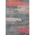 5' X 8' Coral Pink And Gray Abstract Washable Area Rug With UV Protection