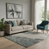 5' X 8' Coral Pink And Gray Abstract Washable Area Rug With UV Protection
