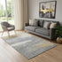 5' X 8' Gold Gray And Ivory Abstract Washable Area Rug With UV Protection