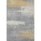 5' X 8' Gold Gray And Ivory Abstract Washable Area Rug With UV Protection