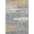 5' X 8' Gold Gray And Ivory Abstract Washable Area Rug With UV Protection