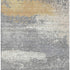 8' X 10' Gold Gray And Ivory Abstract Washable Area Rug With UV Protection