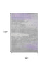 8' X 10' Lavender And Ivory Abstract Washable Area Rug With UV Protection