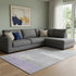 8' X 10' Lavender And Ivory Abstract Washable Area Rug With UV Protection