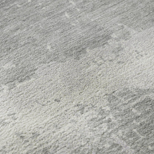 8' X 10' Lavender And Ivory Abstract Washable Area Rug With UV Protection