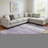 8' X 10' Purple And Ivory Abstract Washable Area Rug With UV Protection