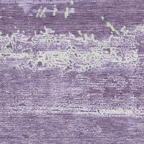8' X 10' Purple And Ivory Abstract Washable Area Rug With UV Protection
