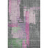 5' X 8' Blush And Gray Abstract Washable Area Rug With UV Protection