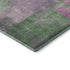 8' Blush And Gray Abstract Washable Round Rug With UV Protection