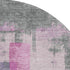 8' Blush And Gray Abstract Washable Round Rug With UV Protection