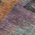 5' X 8' Charcoal Orange And Purple Abstract Washable Area Rug With UV Protection