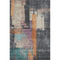 8' X 10' Charcoal Orange And Purple Abstract Washable Area Rug With UV Protection