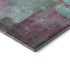 9' X 12' Teal Gray And Silver Abstract Washable Area Rug With UV Protection