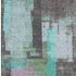 9' X 12' Teal Gray And Silver Abstract Washable Area Rug With UV Protection