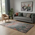 5' X 8' Coral Gray And Silver Abstract Washable Area Rug With UV Protection