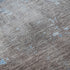 8' Sky Blue Gray And Silver Abstract Washable Round Rug With UV Protection