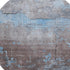 8' Sky Blue Gray And Silver Abstract Washable Round Rug With UV Protection