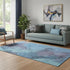 5' X 8' Blue And Gray Abstract Washable Area Rug With UV Protection