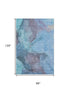 8' X 10' Blue And Gray Abstract Washable Area Rug With UV Protection