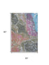 5' X 8' Brown Purple And Blue Abstract Washable Area Rug With UV Protection