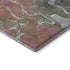 5' X 8' Brown Purple And Blue Abstract Washable Area Rug With UV Protection