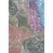 8' X 10' Brown Purple And Blue Abstract Washable Area Rug With UV Protection