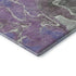 8' Purple Blue And Green Abstract Washable Round Rug With UV Protection
