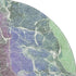 8' Purple Blue And Green Abstract Washable Round Rug With UV Protection