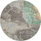 8' Taupe Brown And Gray Abstract Washable Round Rug With UV Protection