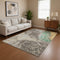 8' X 10' Taupe Brown And Gray Abstract Washable Area Rug With UV Protection