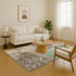 8' X 10' Taupe Brown And Gray Abstract Washable Area Rug With UV Protection