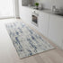 8' X 10' Ivory And Slate Blue Abstract Washable Area Rug
