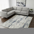 8' X 10' Ivory And Slate Blue Abstract Washable Area Rug